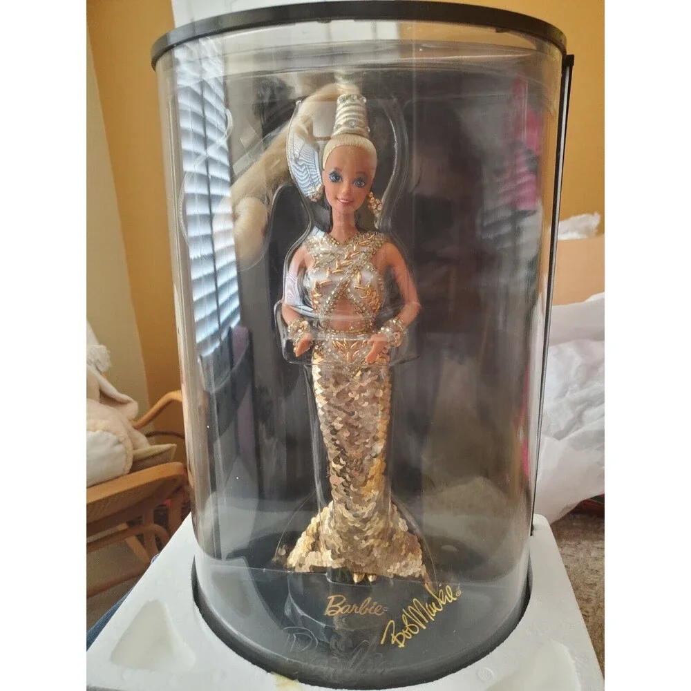 Bob Mackie Gold Barbie 1990 - New - Never Removed from Case- IOB